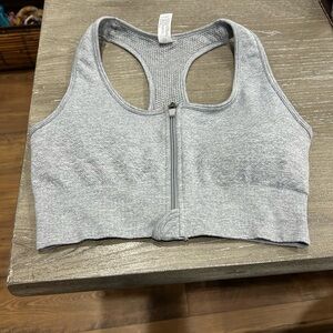 90 Degrees M Zip Front sports bra removable pads